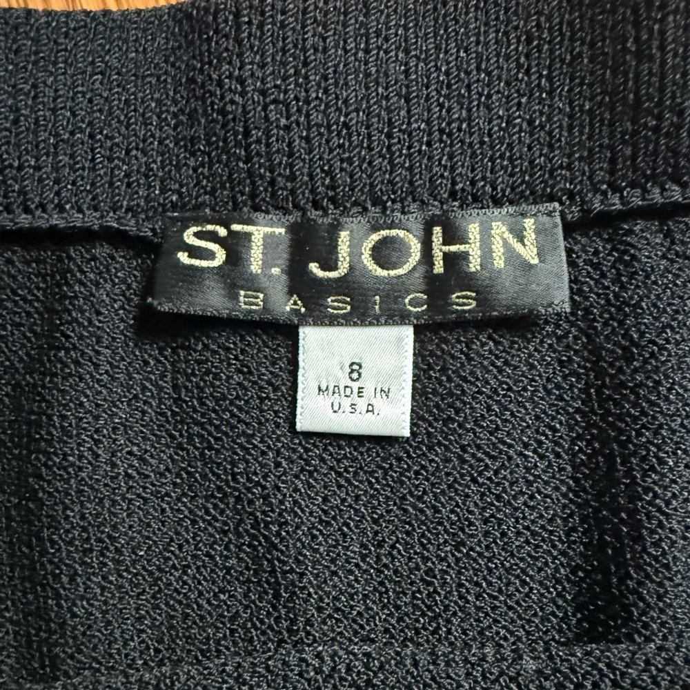 Saint John’s Basic Sweater Knit Classic Black Pen… - image 2